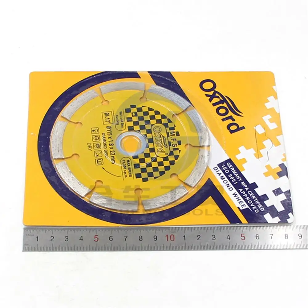 115mm Dry Slotted Wall Saw Blade Granite Marble Cutting Pieces Coated Stone Dry Slicing