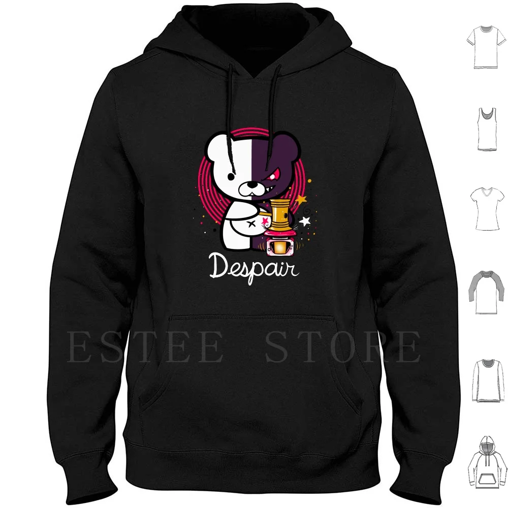 Hello Despair Hoodies Long Sleeve Dangan Ronpa Danganronpa Monobear Monokuma Parody Anime Video Games