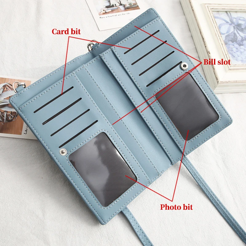 Engraving Name Casual PU Leather Shoulder Bag High-capacity Fashion Female Money Clutch Phone Multifunction Floral Flip Women