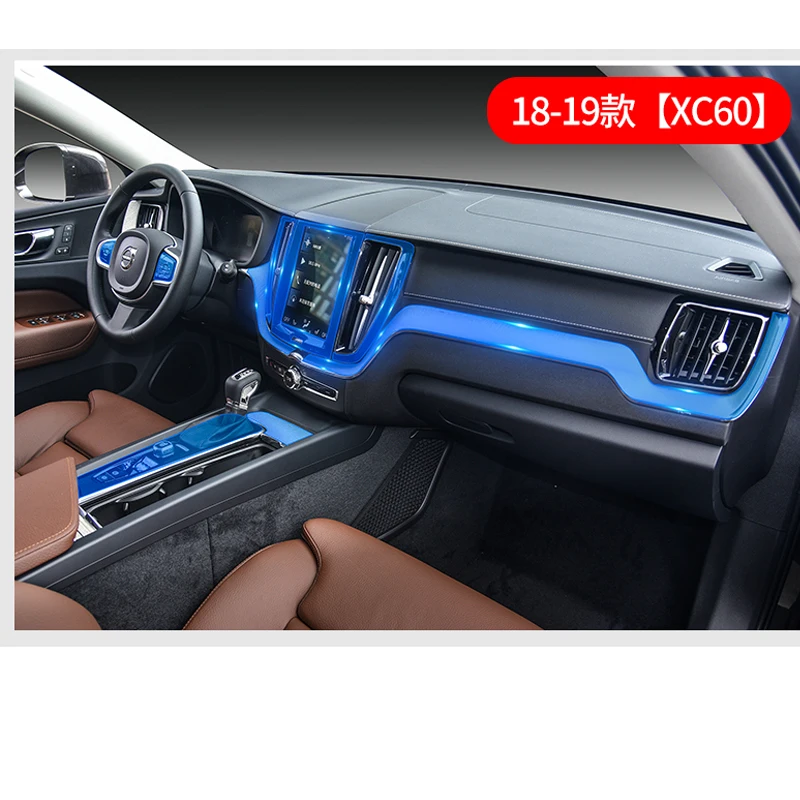 Car Interior Air conditioning control panel TPU films decoration Stickers For Volvo XC60 2018 2019 auto accessories