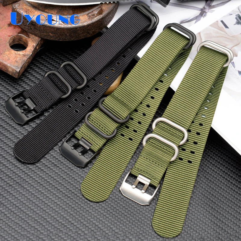 Neue Ankunft Militar uhr strap Striped Einfache ersatz nylon uhr band armband uhr zubehör wasserdichte 280mm männer gürtel