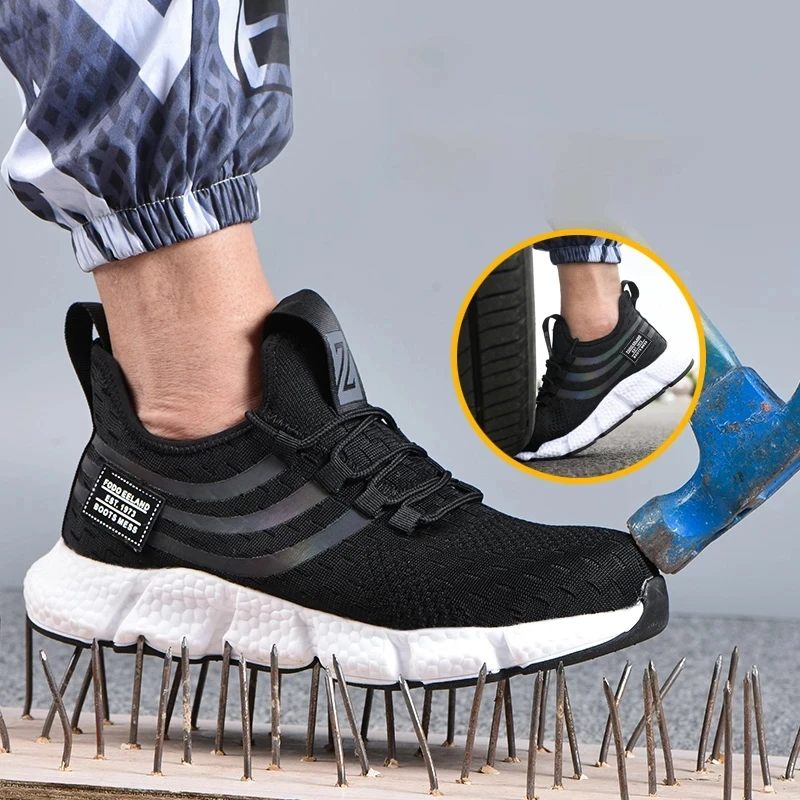 Lightweight Safety Shoes Men Work Boots Indestructible Men Shoes Puncture-Proof Work Sneakers Male Shoe Work Protection Footwear