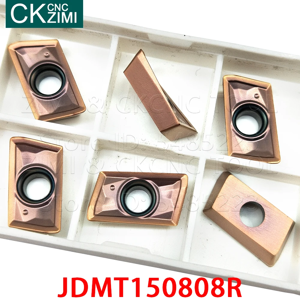 JDMT-insertos de carburo de torneado Indexable, herramienta de fresado, torno de metal, 10 piezas, JDMT 150808R JDMT150808R
