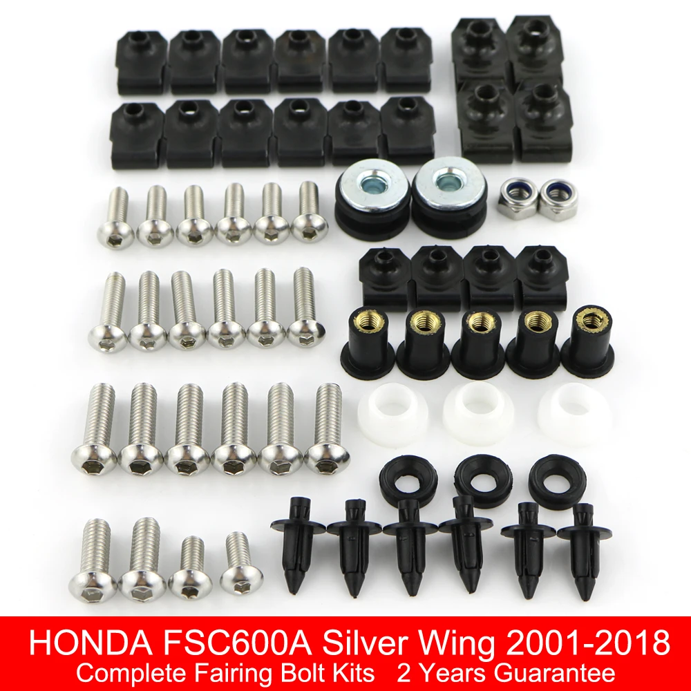 

Fit For HONDA FSC600A Wing CBR1000RR VTR 1000F/1200F NSS250 NSS300 PCX125 / 150 CBR300R Complete Cowling Full Fairing Bolts Kit