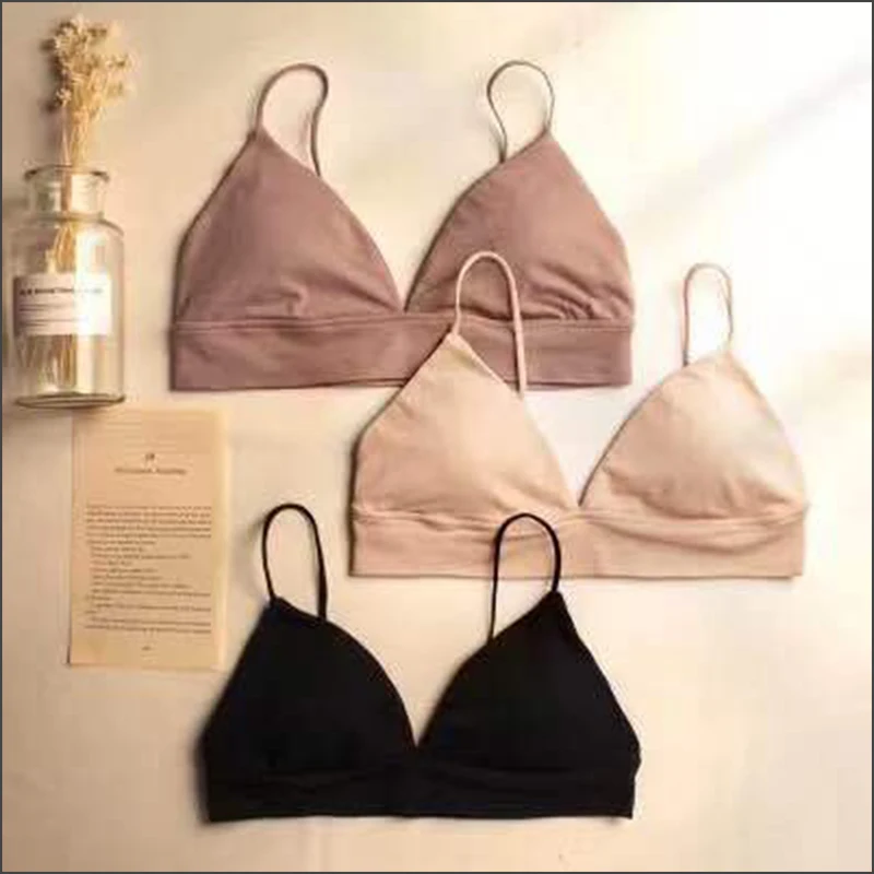 Summer Women Bra French Triangle Tube Top Sexy Seamless Bras Camisole Wireless Backless Lingerie Bralette