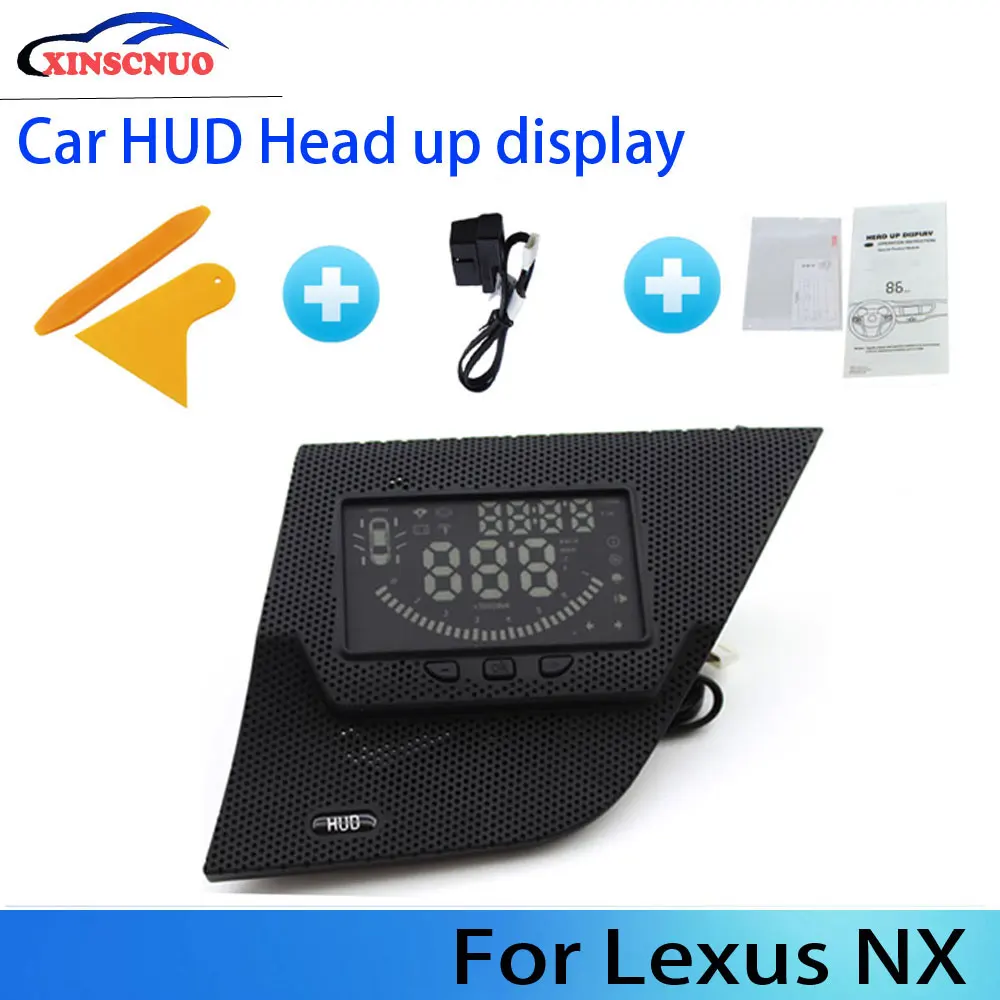 

XINSCNUO Car HUD Head Up Display For Lexus NX 2013 2014 2015 2016 Speedometer Projector Safe Driving Screen Airborne computer