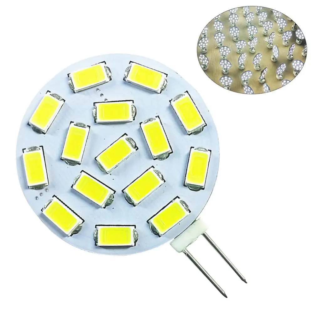 

15LEDs Light Bulb G4 LED PCB 5730SMD 12V AC/DC 24V DC Warm White 3000/6000K Decor Home lighting Bulb