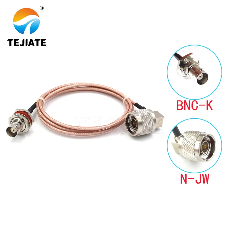 

1PCS TEJIATE Adapter Cable N To BNC Type NJW Convert BNCK 8-90CM 1M 1.5M 2M Length Connector RG316 Wire