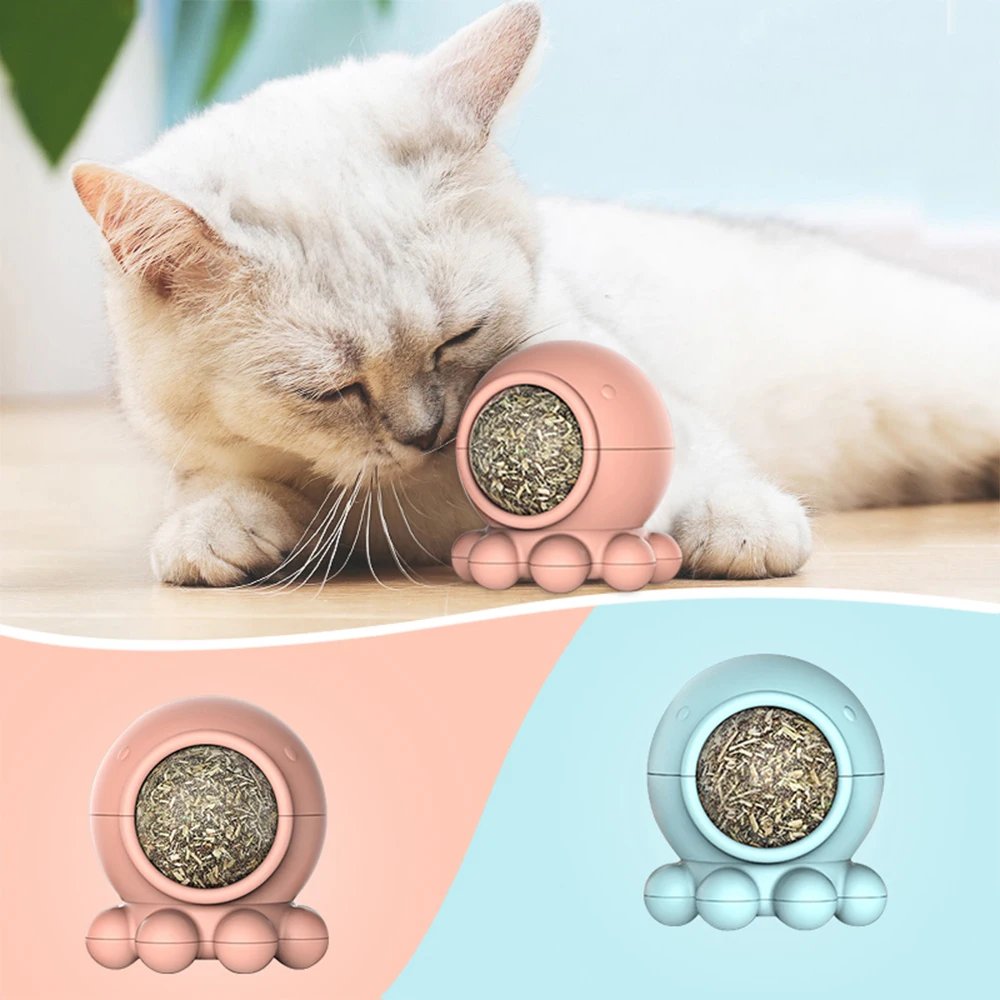 Pure Natural Catnip Ball Safe Edible Catnip Funny Simulation Octopus Toy, Emotionally Soothing Cat Cleaning Stomach Pet Supplies