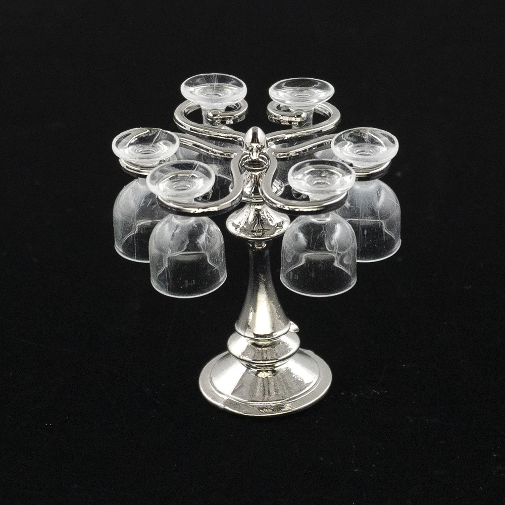 1/12 Dollhouse Bar Miniature Accessories Mini Wine Glass Rack Goblet Set Model for Doll House Decoration ob11