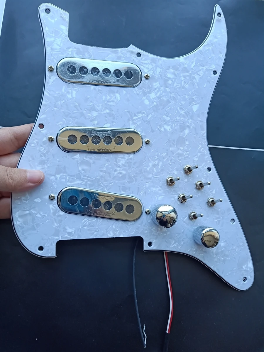 Prewired Pickguard Burns London Mini Tri-Sonics Brian May Loaded Guitar Instrument Accessories 1 set Welding Harness