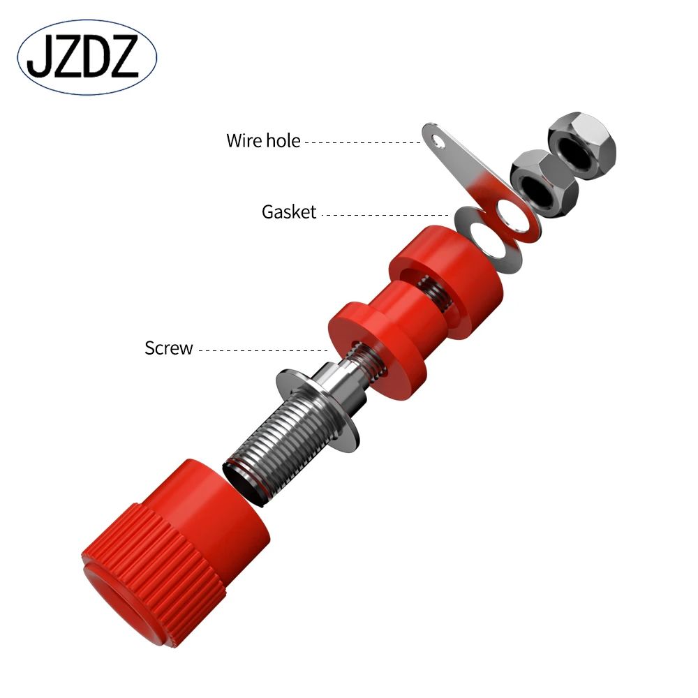 JZDZ 10pcs 4mm Banana Socket Binding Post Nut Banana Plug Jack Electrical Connector Terminal DIY Parts J.50001