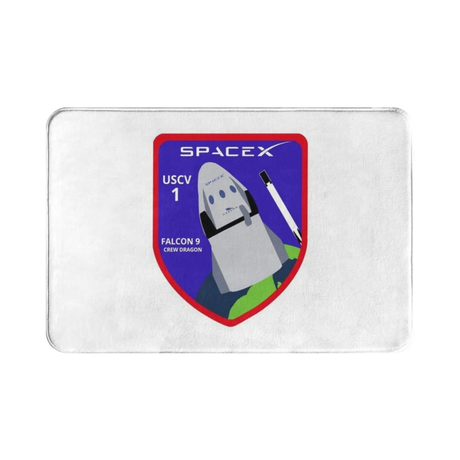 Uscv-1 First Operational Crew Dragon Mission Carpet Mat Rug Cushion Soft Uscv 1 Us Crew Vehicle 1 Spacex Crew Dragon