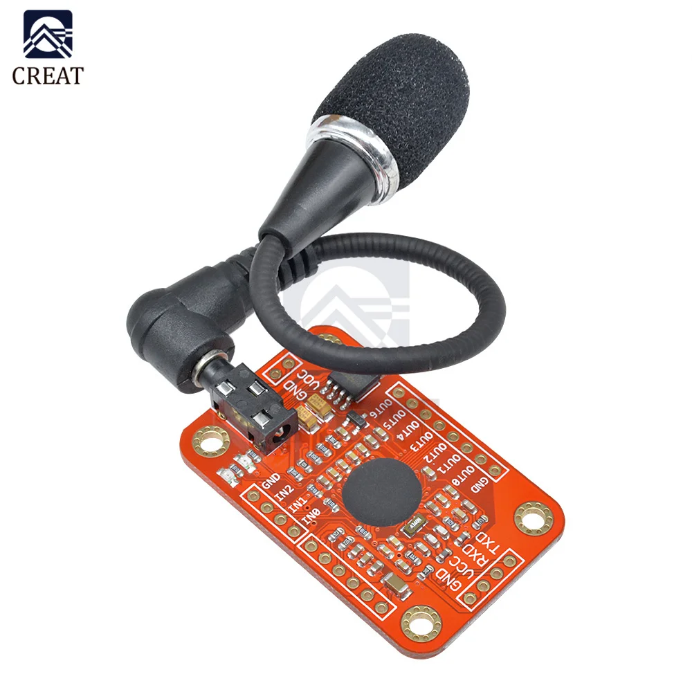 Voice Recognition Module V3 Speed Recognition elechouse compatible with Ard for Arduino Support 80 Kinds of Voice Sound Board