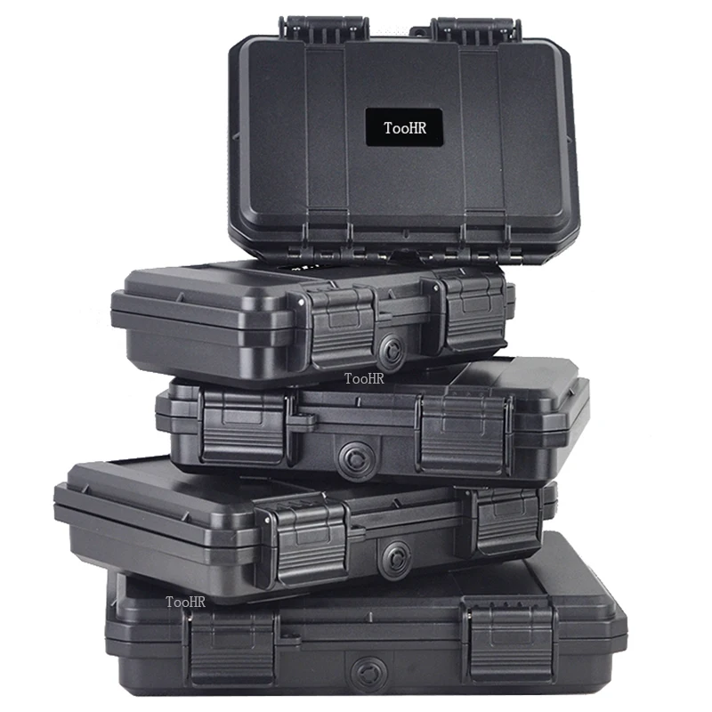 Sealed Safety Case Toolbox Shockproof Airtight Waterproof Tool Box Instrument case Dry Box with pre-cut foam Lockable