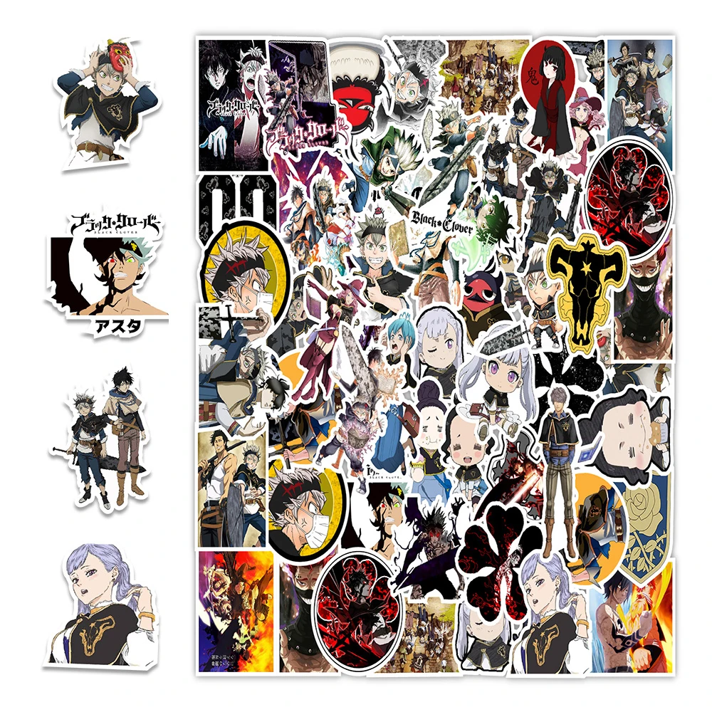 10/30/50PCS Anime Black Clover Sticker Computer Notebook Mobile Phone Water Cup Sticker Waterproof Sticker Wholesale