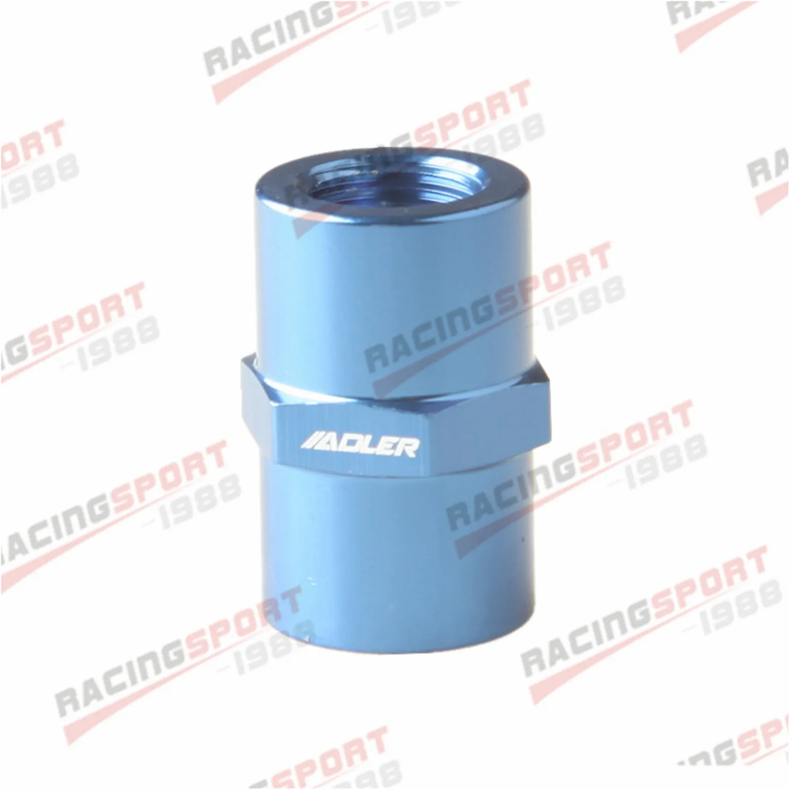 1/8 "Npt Female Naar 1/8" Npt Aluminium Rechte Adapter Fitting Blauw