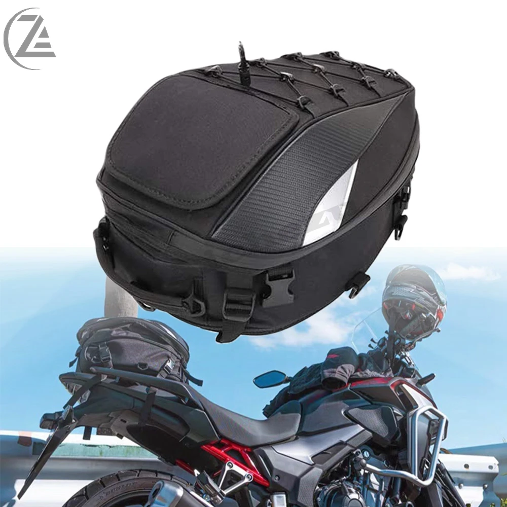 

ACZ Motorcycle Waterproof Tail Bag High Capacity Motorcycle Rider Backpack Multifunction Motorcycle Rear Seat Bag