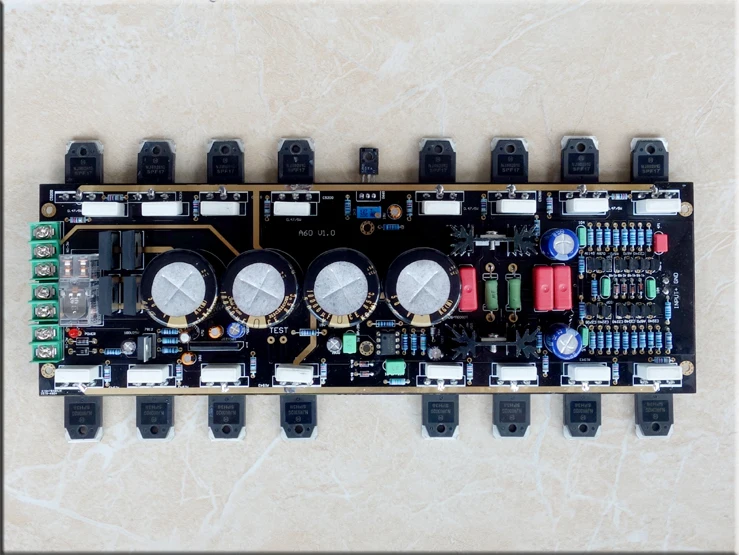 A60 refer Golden throat 300W 4R Mirror design Current feedback amplifier board Can match 2SC5200 A1943 / ON/ sanken power tube