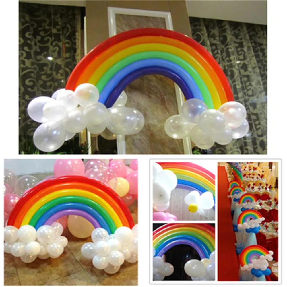 26pcs/set DIY Magic Ball Christmas Birthday Decor Children Birthday Gift Accessories Decoration Rainbow Band Balloon Set