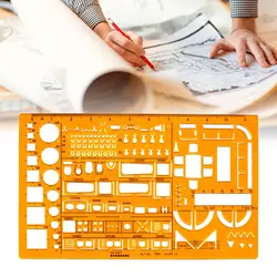 1Pcs Heersers Architect Multifunctionele Tekening Sjabloon Huis Interieur En Meubels Opstellen Tool Stencil Opstellen Gereedschap