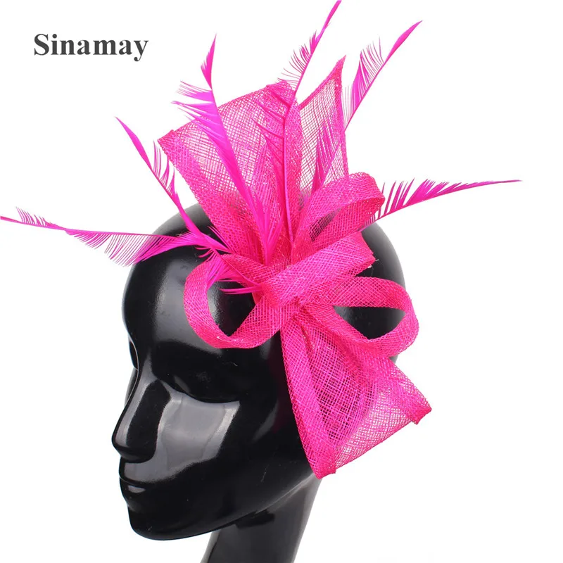 Pince à cheveux de chapeau Fascinator pour dames, épingle à cheveux, nœud Derby, orange, occasion de patients, belle coiffure, accessoires de fête de mariage, mode