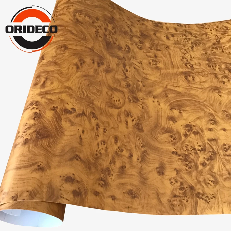 1.52*20M/Roll Glossy Auto Interior Wooden Textured Grain Vinyl Wrap Premium Wood Vinyl Decals For Iphone Laptop Furniture