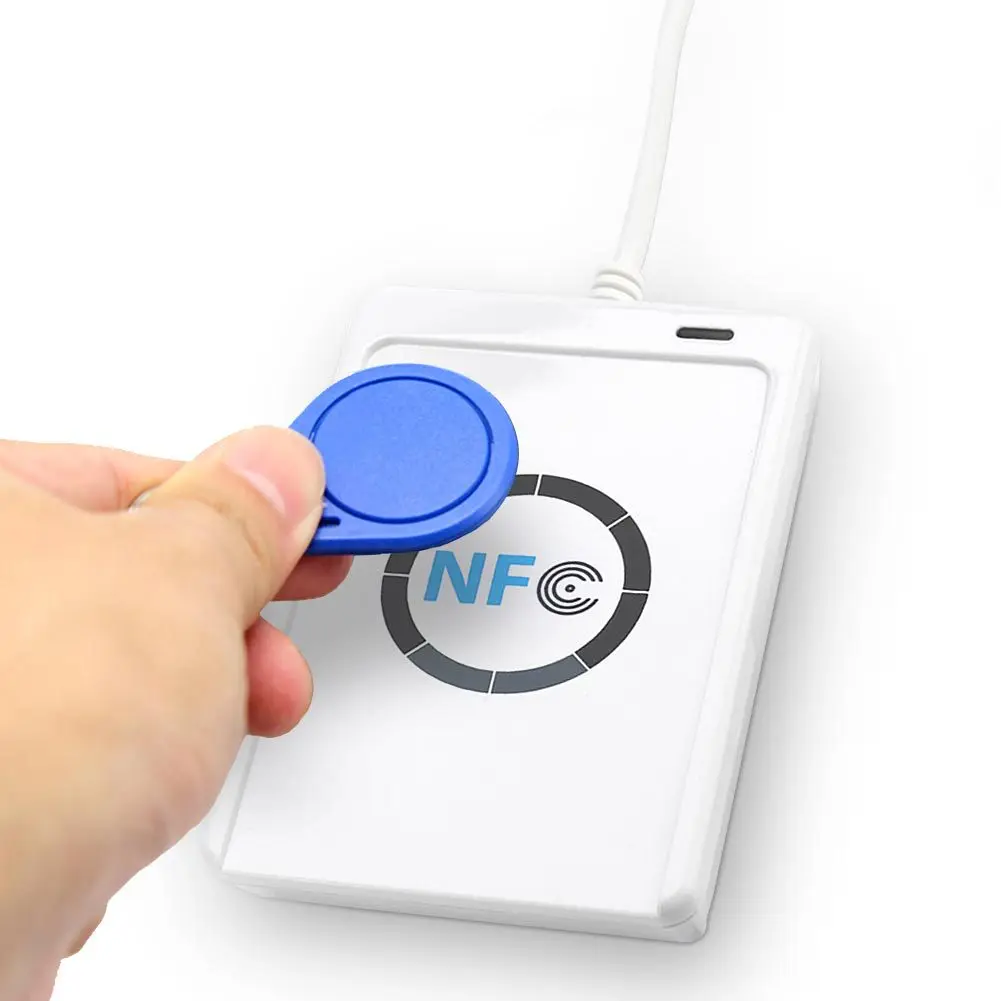 NFC Reader Writer With 5pcs Cards 13.56 MHz ACR122U USB RFID Copier Duplicator For MF FeliCa NFC (ISO/IEC18092) Tags