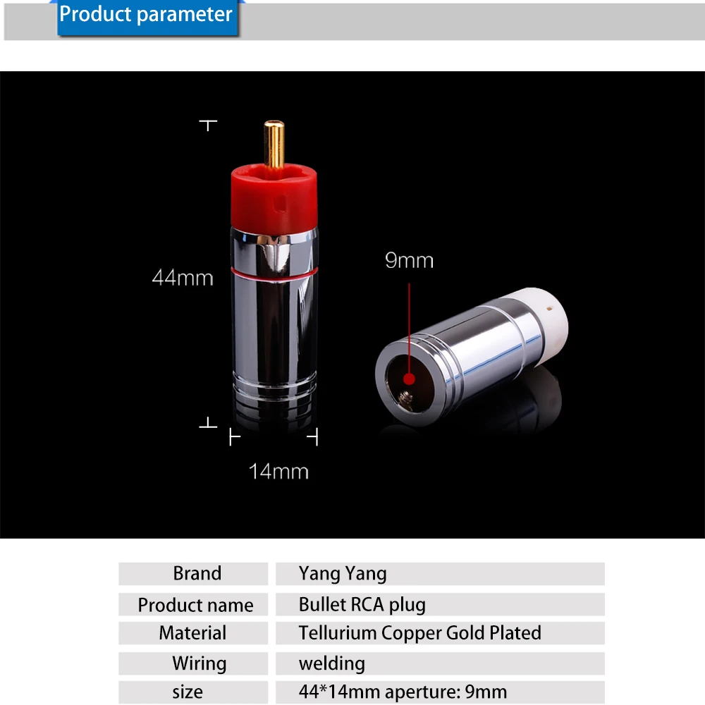 4 sztuk wysokiej jakości Hifi DIY 9mm złącza Rca srebrny pozłacane niklowany mosiądz wtyczka RCA złącza wtyk Audio mężczyzna wtyczka Rca śruba