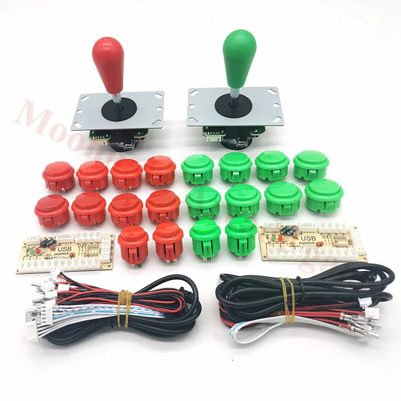 Arcade Joystick DIY Kit Zero Delay Arcade DIY Kit USB Encoder To PC Arcade Sanwa Joystick and Push Buttons For Arcade Mame