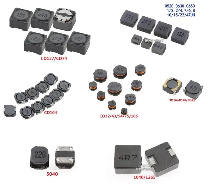 10PCS Inductor 2.2/3.3/4.7/6.8/10/15/33/47/68/100uh/Mh CD32/43/54/74/75/104/105/127 0520 0630 0650 1040 5040 1265 3D16 4D28 5D28