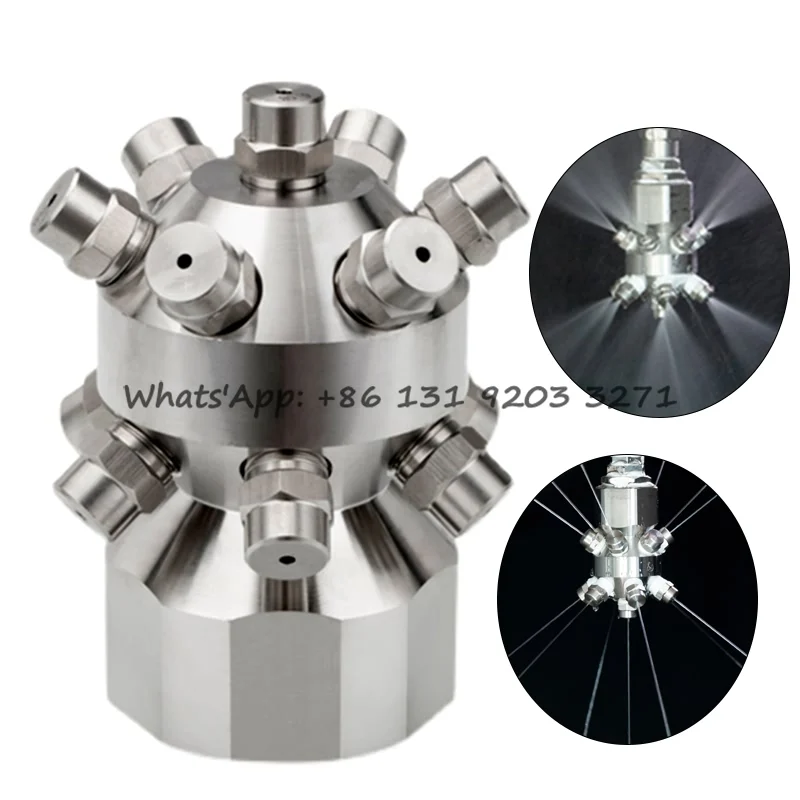 

13-Head Internal Thread Large Flow Process Tank Cleaning Nozzle garden Multi-Head Solid Cone Water Spray Bottle Washing Nozzle