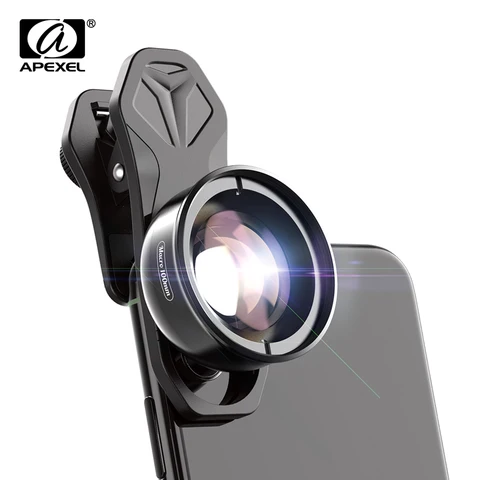 Lente Macro Profissional APEXEL 4K HD 100mm + CPL + Filtros Estrela para iPhone X XS Max 11 Samsung S10 Todos os Smartphones