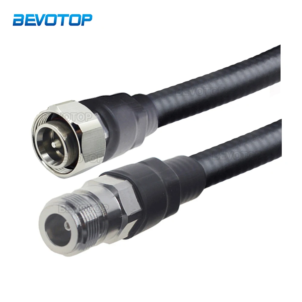 

4.3-10 Mini DIN Male to N Female Connector 1/2 50-9 Feeder Line Super Flexible RF Coaxial Pigtail Cable Extension Cord Jumper