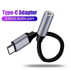 FONKEN USB Type C To 3.5mm Audio Jack Adapter For Wired Headphones Connecting Cellphones Type C To Earphones Cable Adapters