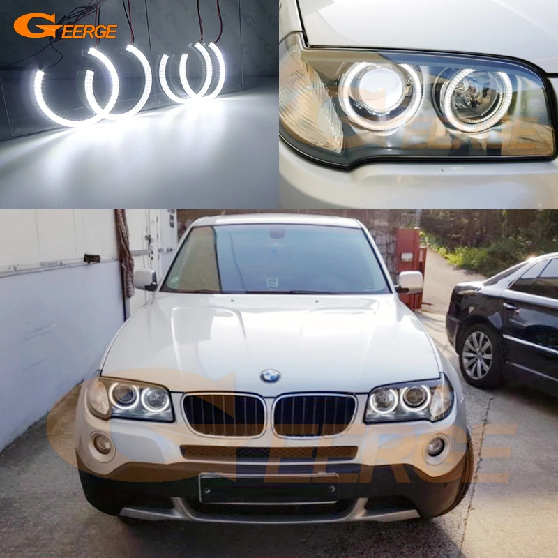 For BMW E83 X3 Facelift 2007 2008 2009 2010 2011 Ultra Bright SMD LED Angel Eyes Halo Rings Kit Day Light Car Styling