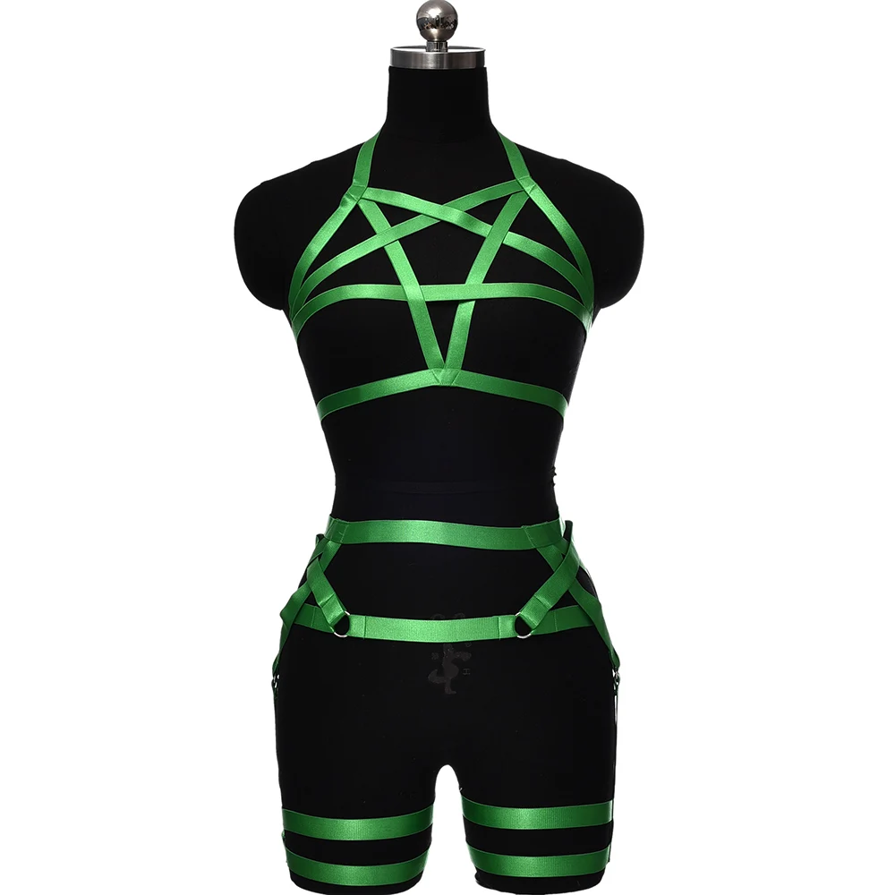 BONDAGE STRAPPY Frauen Strumpfband Gürtel Körper Harness Bh Set Fetisch Käfig Bh Sexy Dessous Harness Erotische Gothic Einstellbare Strumpfband