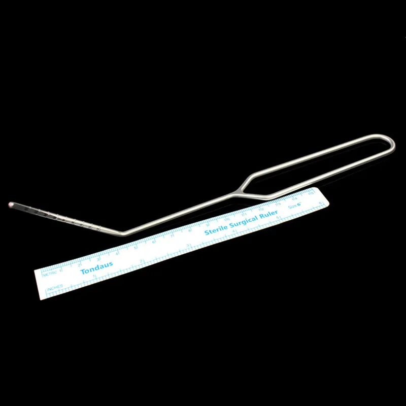 Knee joint sounder tibial plateau depth ulnar orthopedic instruments medical measuring graduated steel ruler curved measurer AO