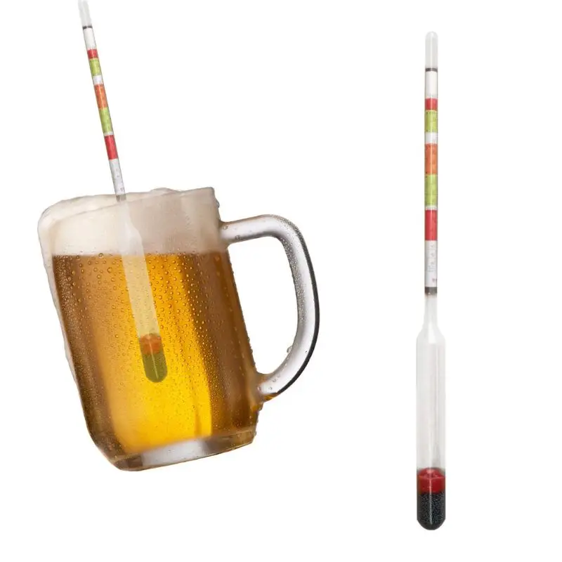 2pcs/set Triple Scale Hydrometer Self Brewed Wine Sugar Meter Alcohol Measuring for Home Brewing Making Beer Wine Mead Ale Craft