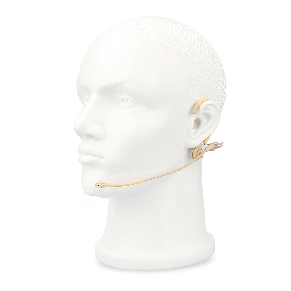 KIMAFUN Mini Head Wearing Wired Headset Microphone Condenser Micr for AKG Shure Sennheiser Wireless Beltpack Transmitter System