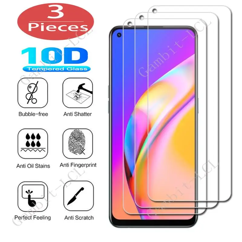 3Pcs Protection Glass For OPPO A94 A93s A93 A74 A55 A54 4G 5G A53s 5G A35 A16s A16 F19 Pro Tempered Screen Protective Cover Film