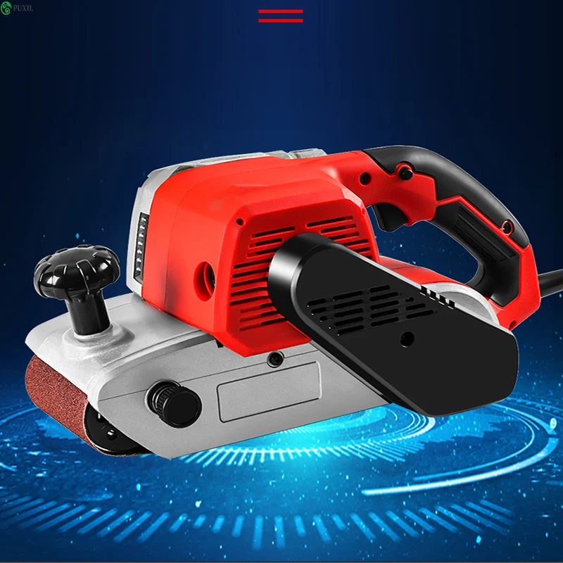 1600W Belt Sander Portable Polishing Machine Flat Sanding Machine Woodworking Polisher with free gift 20 pcs of belt