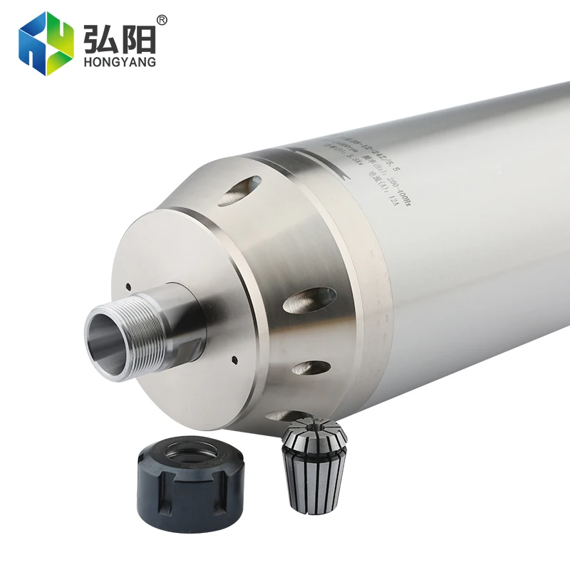 CNC Stone Processing 5.5KW 380V 220V Water-Cooled Spindle Motor ER25 125mm Spindle 4 Ceramic Bearings For CNC Router Engraving