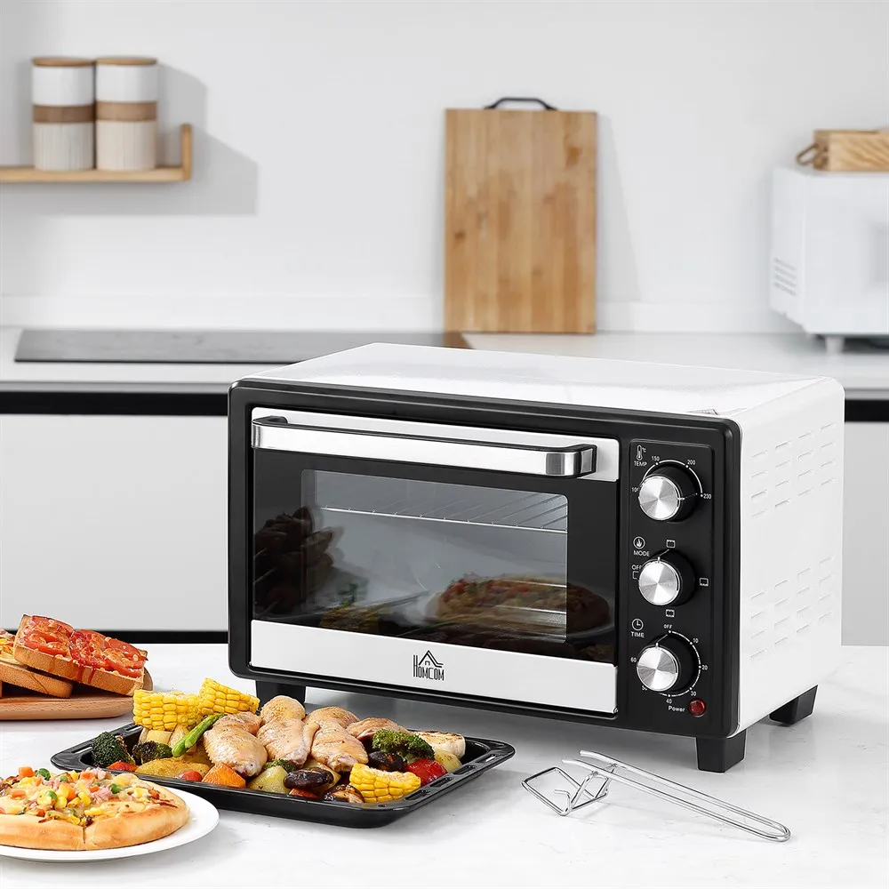 Homcom Tabletop Convection Oven 16L 1400W with 3 Heat Modes Temperature up to 230 ℃   Timer 60 Minutes Baking Tray and Rack 44X32X28.1 cm