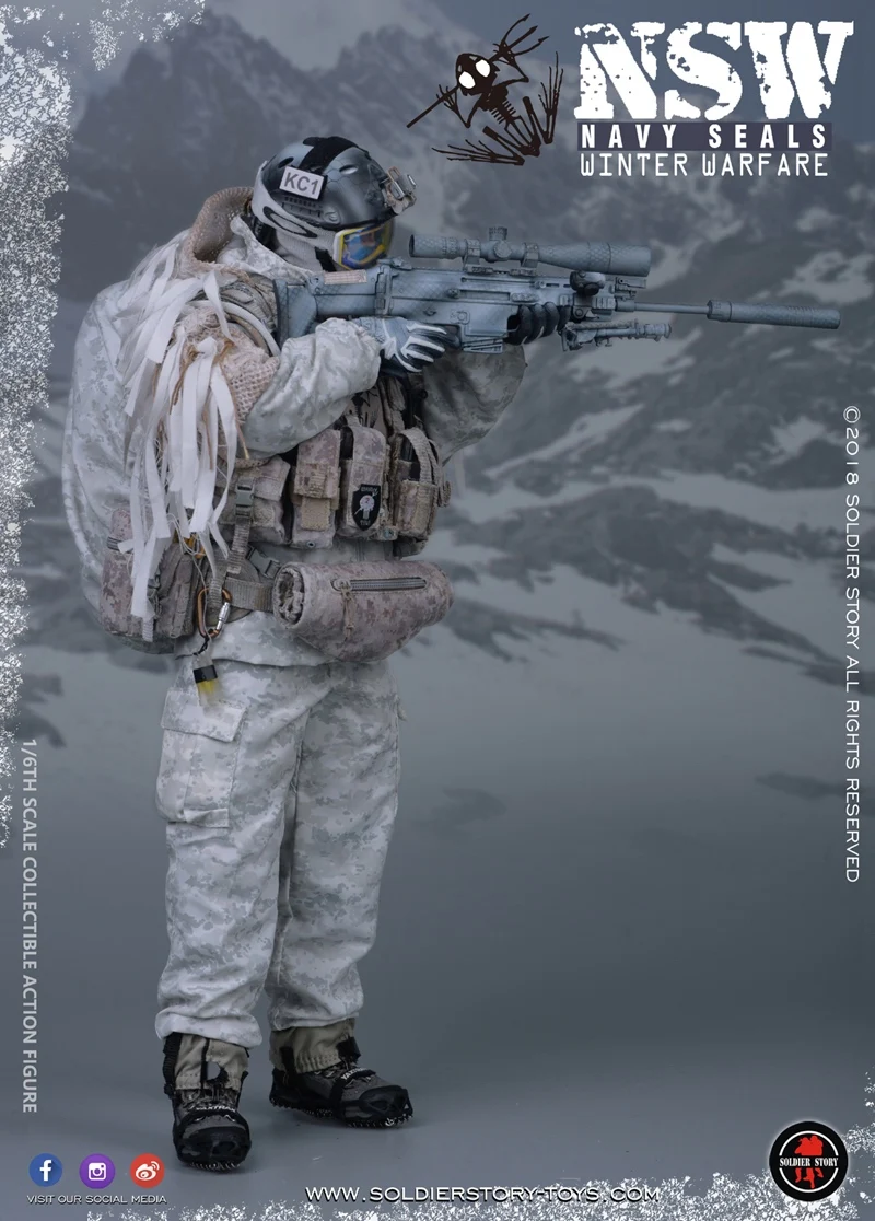 SOLDAT GESCHICHTE SS109 UNS NSW NAVY DICHTUNGEN WINTER WARFARE “SCHÜTZE” 1/6 Action Figur