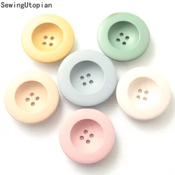 10PCS 4-Holes Plastic Buttons for Clothing Women Wear Suit Decorative Coat Sewing Resin Button Garment DIY Accessories 25mm 30mm