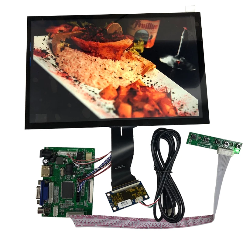 10.1 inch 1280x800 VGA HDMI LVDS display high brightness IPS 10 point capacitive touch screen