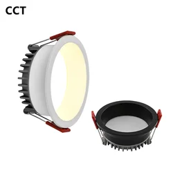 Recessed CCT 3000K-6000K Change Color Temperature LED COB Downlight 85-265V Ceiling Lamp Spot Light 12W 15W 18W 24W With Drive