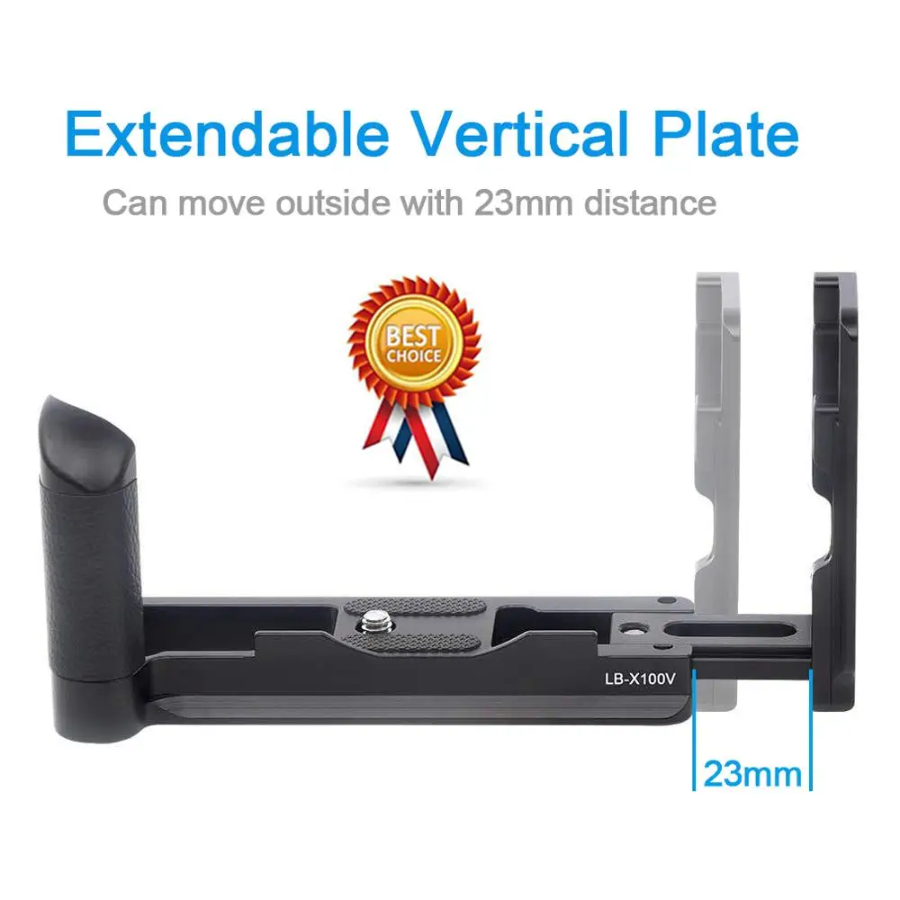 แผ่น QUICK RELEASE L Holder Grip สำหรับ Fuji Fujifilm X100V กล้อง,Benro ARCA Swiss Tripod HEAD