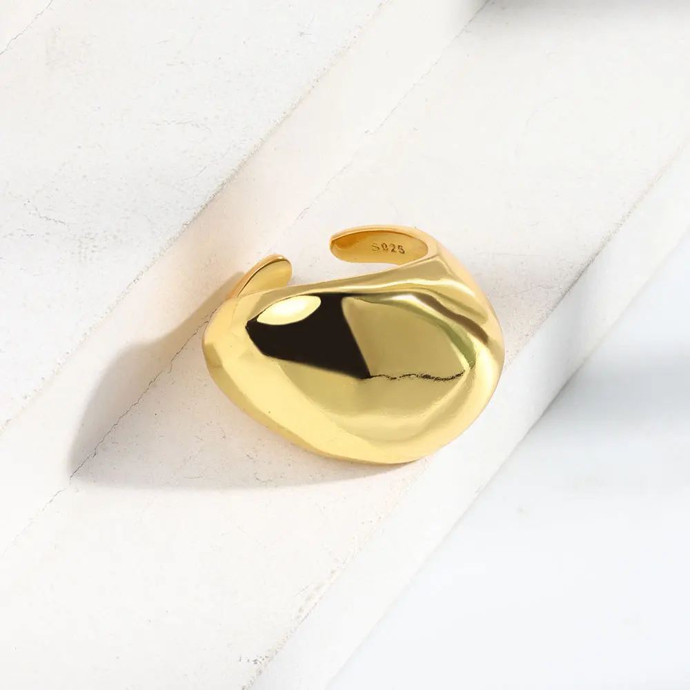 QMCOCO Minimalist Silver Color Round Rings Open Rings Korean Personality Design Fashion Woman Party Jewelry Elegant Accessories